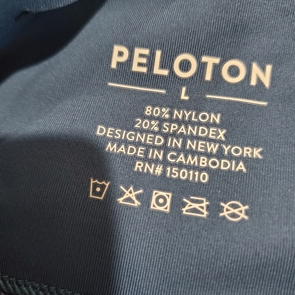 Peloton Blue Pants Womens Large Move Mission Stretch Workout Athletic Biking - Picture 9 of 10